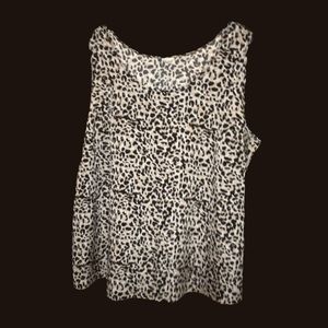 Women’s Sleeveless Leopard Print Blouse
